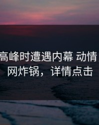 大V在早高峰时遭遇内幕 动情，黑料全网炸锅，详情点击