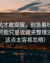 我踩过坑才敢提醒，别急着吐槽91视频，你可能只是收藏夹整理没调对（这点太容易忽略）