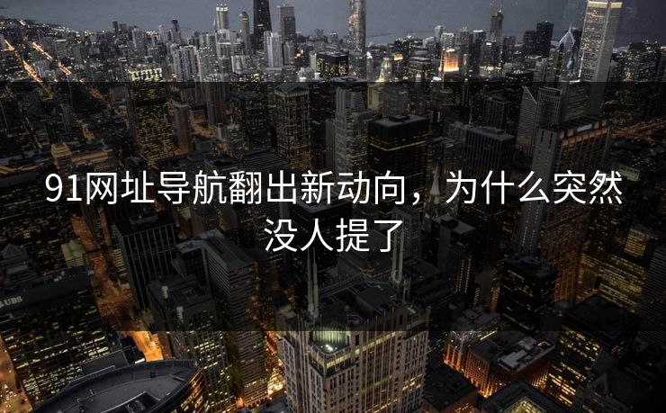 91网址导航翻出新动向，为什么突然没人提了